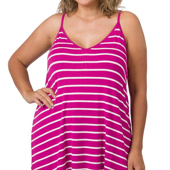 FRONT & BACK REVERSIBLE SPAGHETTI CAMI - Picture 1 of 4